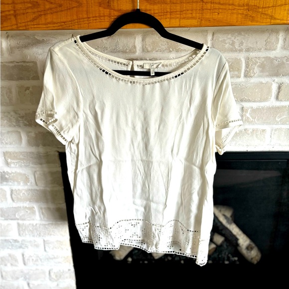 Joie tshirt blouse with trim detailing (size medium) - Picture 1 of 2